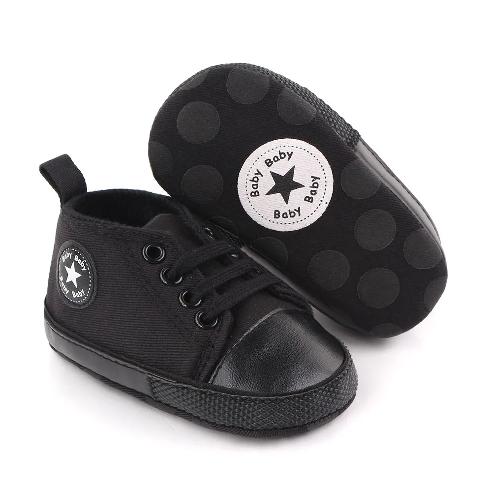 Chaussures bébé garçon fille, baskets classiques en toile décontractées, semelle souple, antidérapantes, pour nouveau-né, premier pas, D2486