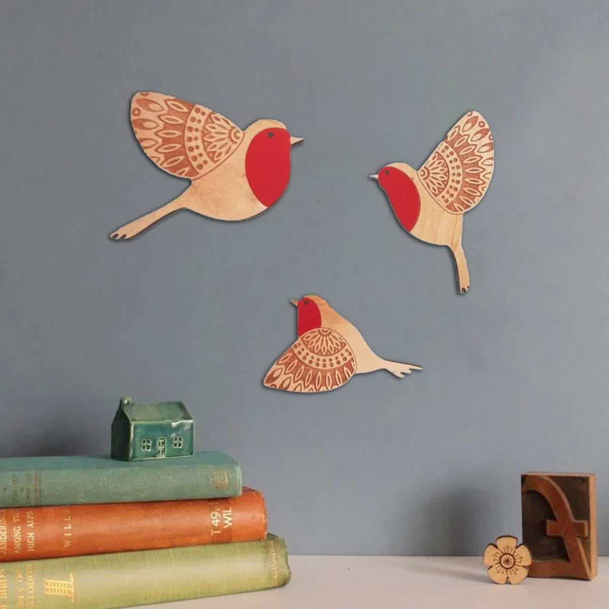 Décoration murale oiseaux en bois, décoration murale oiseaux en bois, décoration murale animaux, décoration de salle de bain, décoration de chambre et décoration murale de cuisine, décoration murale