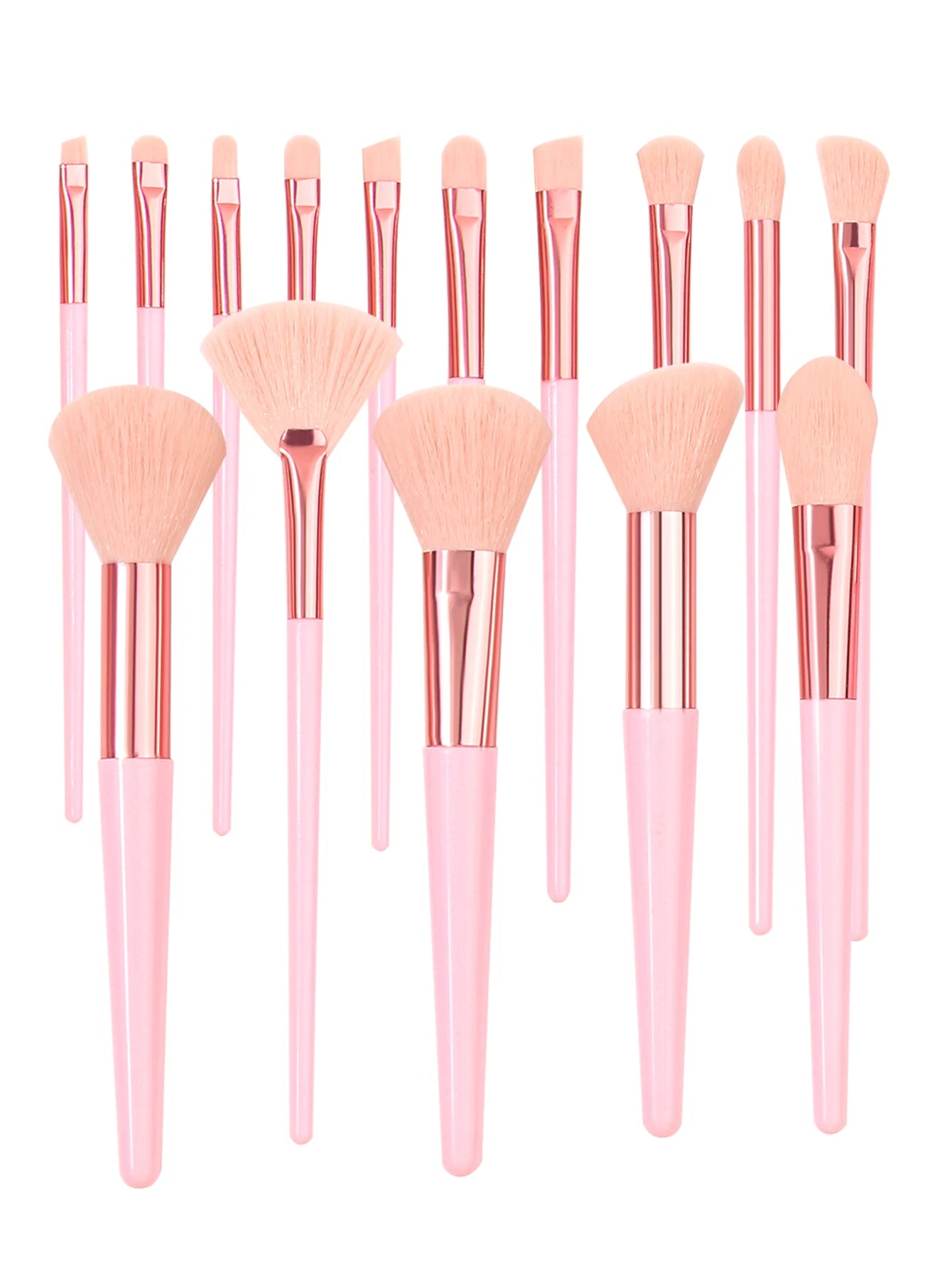 Professional makeup brush set, 15 Commonly Used Makeup Brushes, makeup sponge puff, Eyebrow Trimmer, waterproof makeup bag