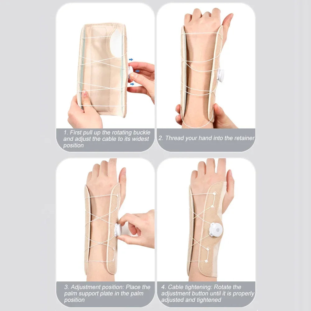 1 PCS Wrist Support for Carpal Tunnel, Night Sleep Hand Brace with Splints, Wrist Brace Right Hand for Tendonitis and TFCC Tears