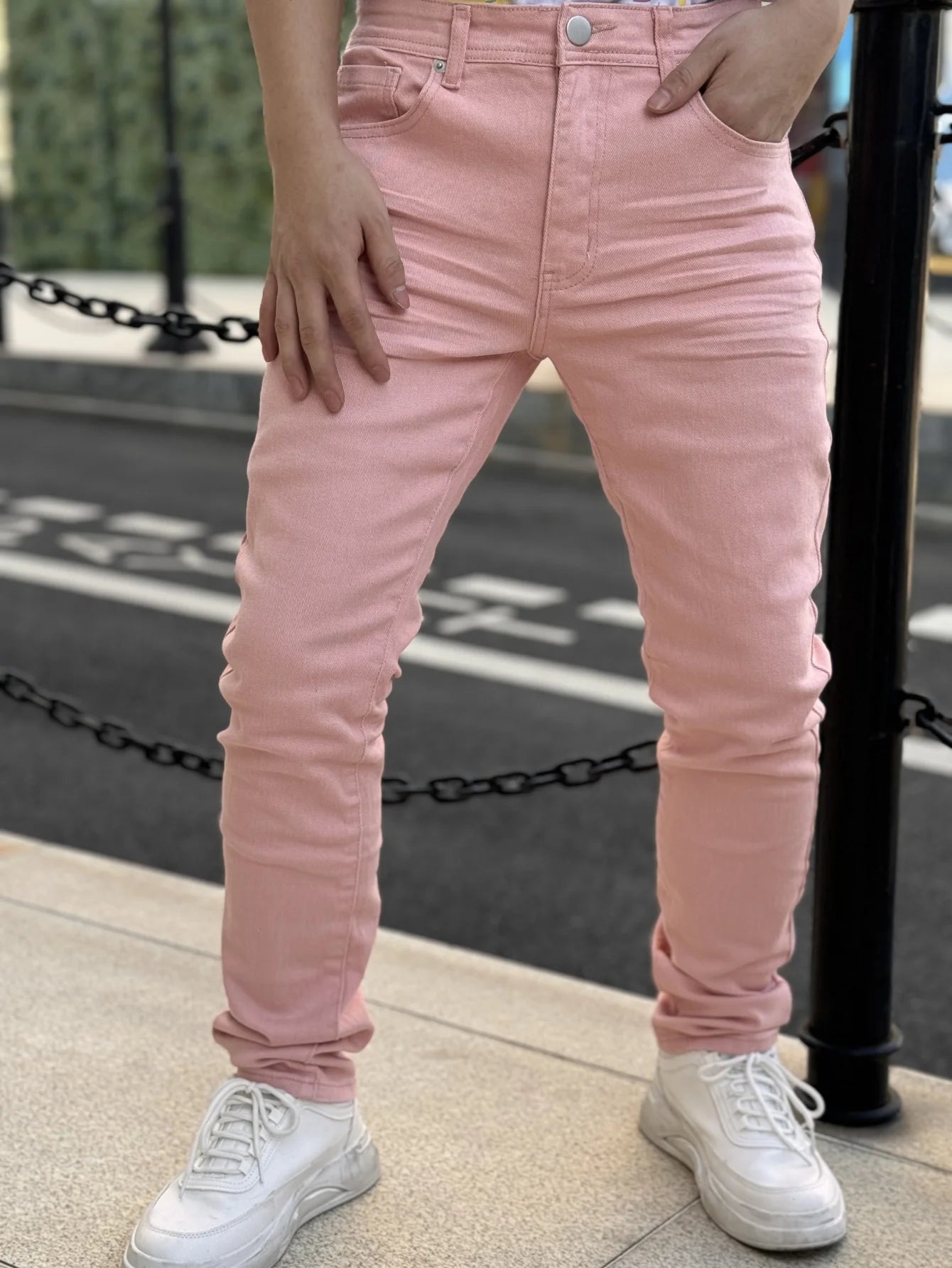 2025  Fashion Trend Men's Jeans  With A Slim Waistline Design  Are Casual And Versatile   Suitable For Various Occasions