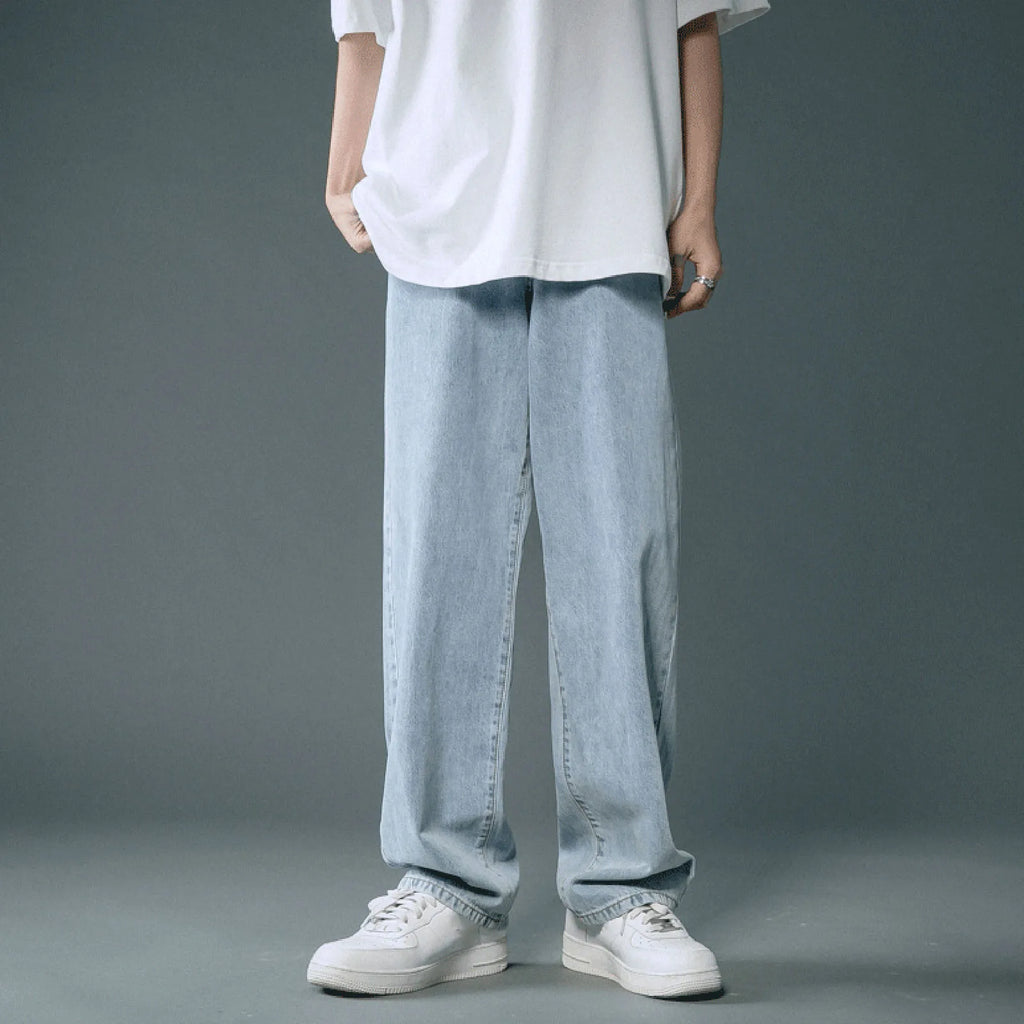 Men Casual Fashion Loose Jeans Street Wide Leg Trousers Pants Male Clothes Casual Trousers Ropa Hombre Cargo Baggy