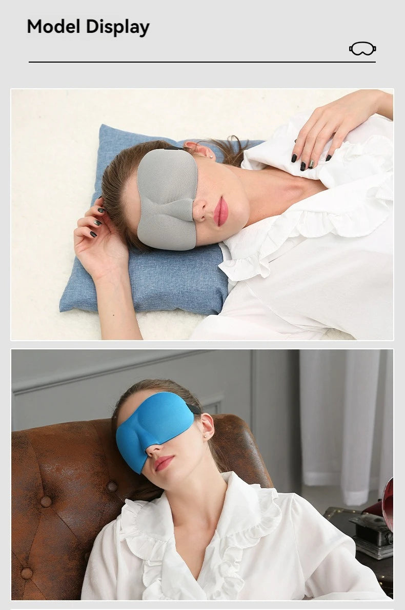1 Piece 3D Sleep Mask Blindfold, Sleep Aid Soft Memory Foam Eye Mask, Suitable For Sleep Travel Blackout Sleep Mask Eye Mask