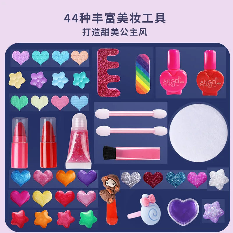 Children'S Cosmetics Toy Set Girl Makeup Box Playing House Toys Girl Makeup Princess Makeup Box Children'S Simulated Makeup Tool