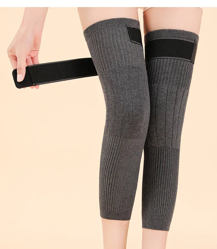 1 Pair Thermal Cashmere Knee Leg Warmers Stretchy Knee Brace Winter Warm Leg Sleeves Kneepads Muscle Joint Care Knee Support Pad