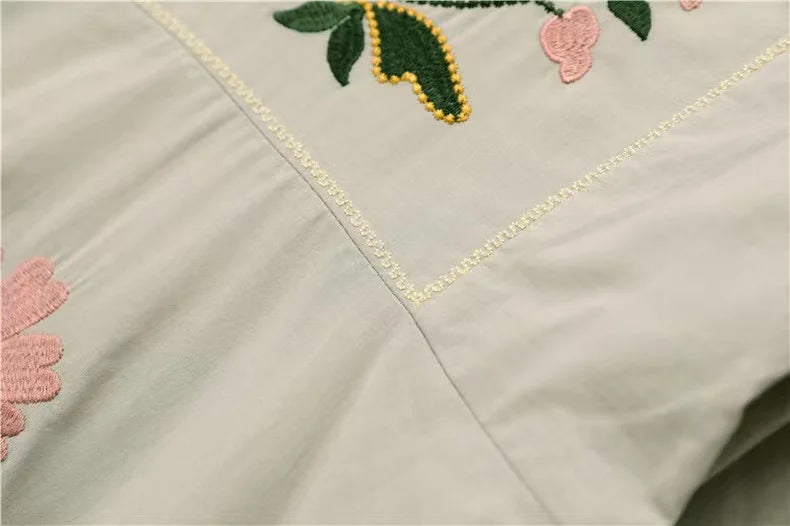 RARF 2024 New positioning heavy industry embroidery craft V-neck long dress Bohemian holiday style