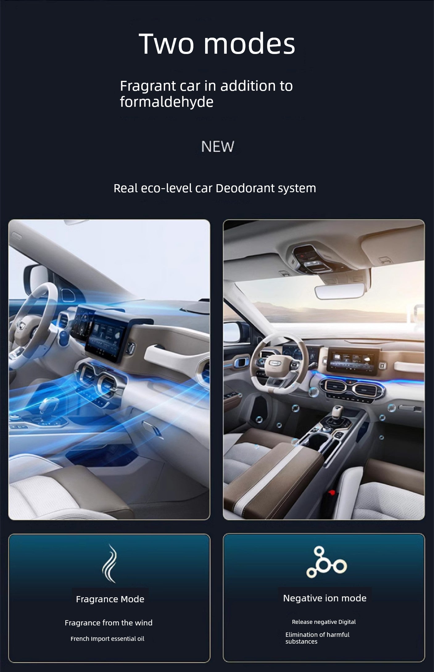 Restoration Negative Ion System Intelligent Car Fragrance