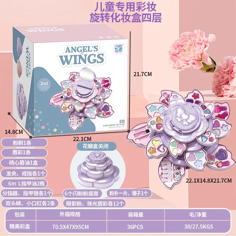Children'S Cosmetics Toy Set Girl Makeup Box Playing House Toys Girl Makeup Princess Makeup Box Children'S Simulated Makeup Tool