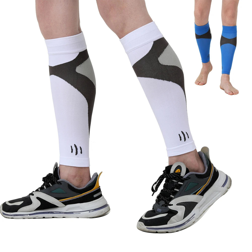 1 Pair Calf Compression Sleeves, Footless Socks Support for Running, Men Women Leg Sleeve Brace for Shin Guard Splints Swelling