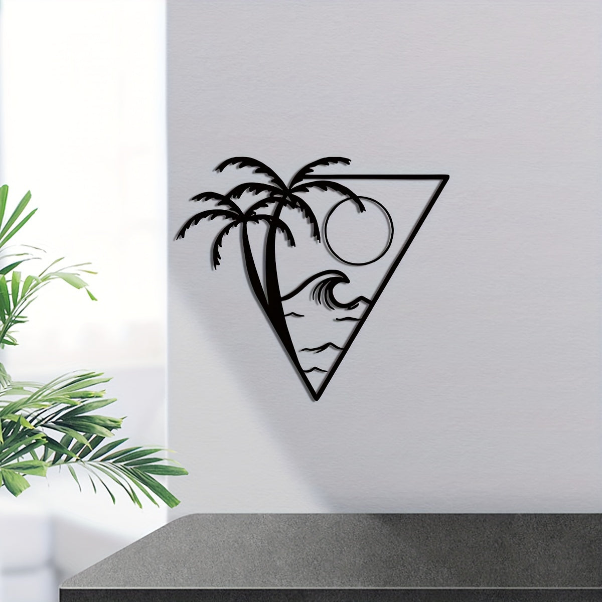 Sun And Sea Metal Wall Art Sculpture Decorations Wall Sculpture Decorations Creative Wall Decorations Home Wall Decor Artwork