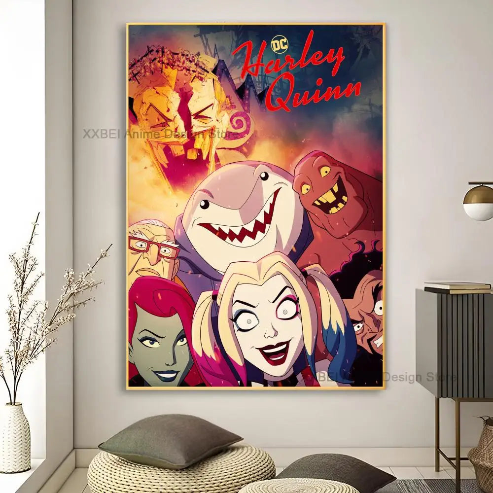 Décoration murale moderne pour la maison, affiches et autocollants H-Harley Cool Quinns, pour chambre à coucher, salle d'activités, bar, art mural à suspendre, peinture décorative