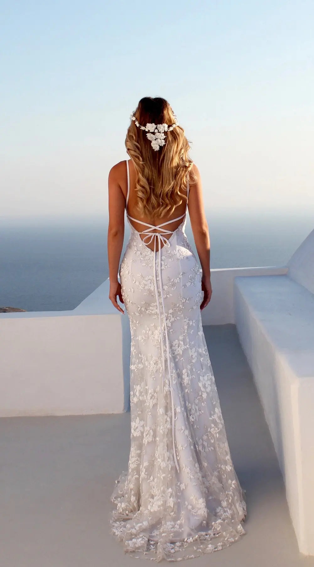 Women Party Long Dress Autumn Winter White Sexy Lace Dress V Neck Backless Lace Up Maxi Bodycon Dresses Vestidos Verano 2023 New