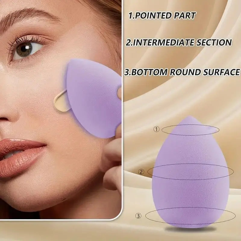 12pcs Makeup Tool Set Size Size Giant Soft Makeup Egg Makeup Powder Suitable for Base Makeup Corner Makeup Setting Novice Makeup