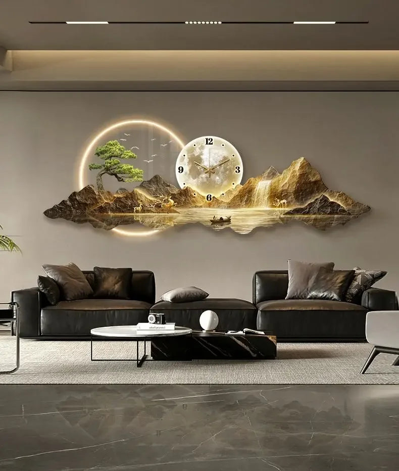 Fashion Luxury Wall Watch Led Metal Wall Art Cute Design Large Nordic Aesthetic Wall Clocks Creative Saat Ornaments Home Decor