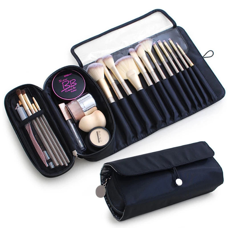 Makeup Brush Storage Bag Multi Functional Folding Professional Makeup Bag Makeup Brush Organizer Travel Makeup Brush Bag