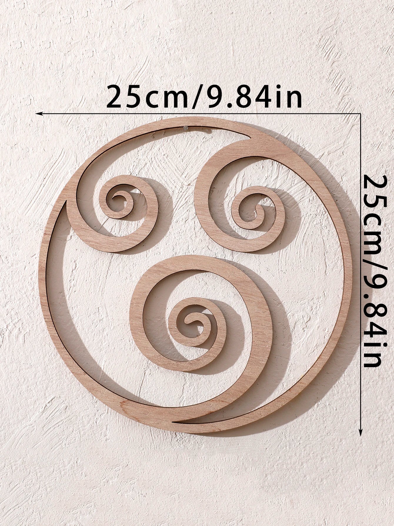 Décoration murale en bois naturel - Éléments de design (feu, eau, terre, air) Décoration murale suspendue en bois Accent mural bohème