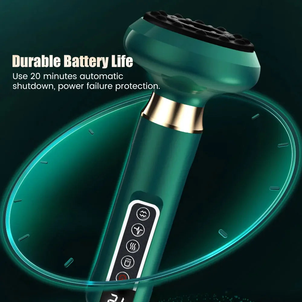 Masseur électrique à ventouses à 12 niveaux, ventouse sous vide, Gua Sha, anti-cellulite, grattage, chauffage, amincissement du corps, thérapie de massage