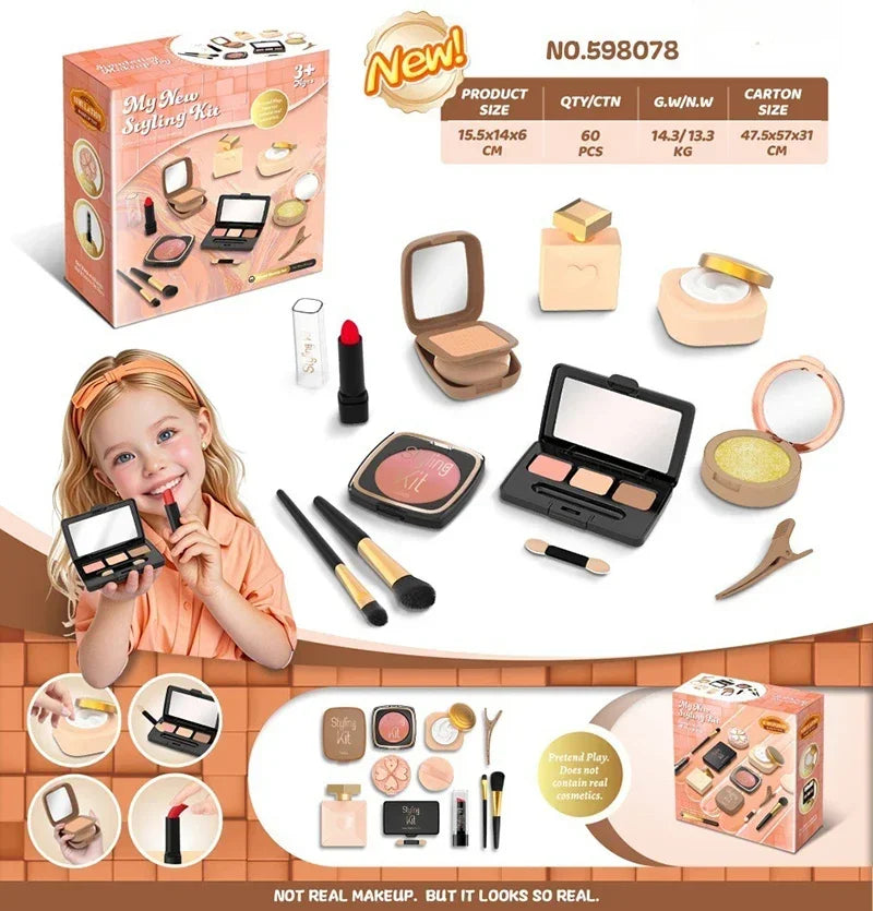 Kids Washable Make Up Makeup Kit for Girl,Pretend Play Cosmetics Toy Simulation Makeup Toys,Play Real Makeup Girls Toys Gift