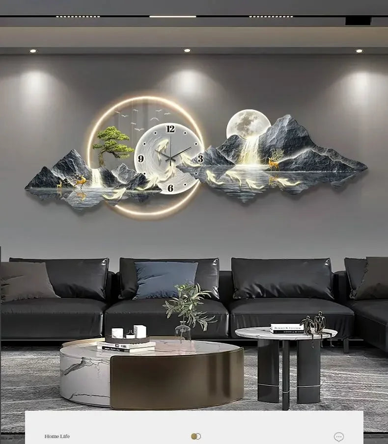 Fashion Luxury Wall Watch Led Metal Wall Art Cute Design Large Nordic Aesthetic Wall Clocks Creative Saat Ornaments Home Decor
