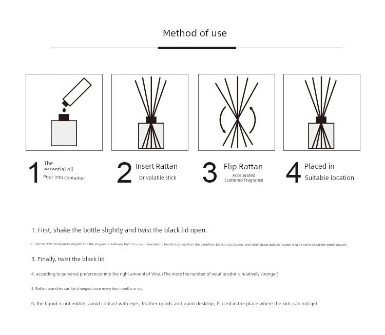 Toilet Air Freshener Bedroom Reed Diffuser Essential Oil
