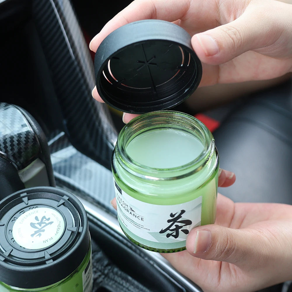 Car Aromatherapy Solid Balm Long Lasting Fragrance Car Dashboard Cup Groove Tea Aroma Ornament Interior Deodorant Air Freshener