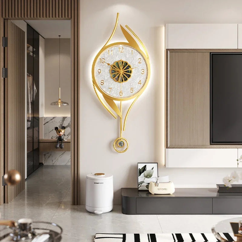 Art Mural Wall Clocks Led Modern Interior Luxury Restaurant Minimalist Wall Watch Large Nordic Fashion Horloge Room Decorations