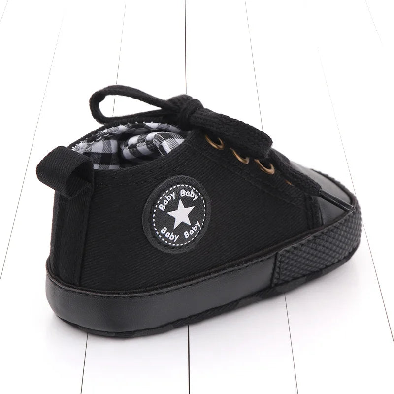 Chaussures bébé garçon fille, baskets classiques en toile décontractées, semelle souple, antidérapantes, pour nouveau-né, premier pas, D2486
