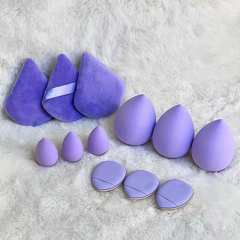 12PCS Makeup Tool Set Size Size Giant Soft Makeup Egg Makeup Powder Suitable for Base Makeup Corner Makeup Setting Novice Makeup