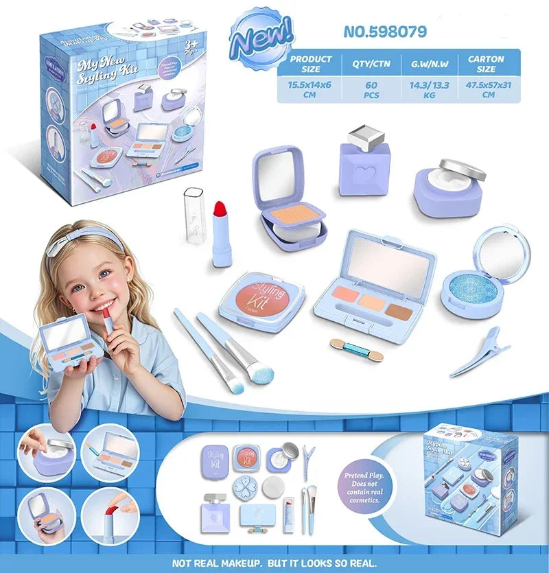 Kids Washable Make Up Makeup Kit for Girl,Pretend Play Cosmetics Toy Simulation Makeup Toys,Play Real Makeup Girls Toys Gift