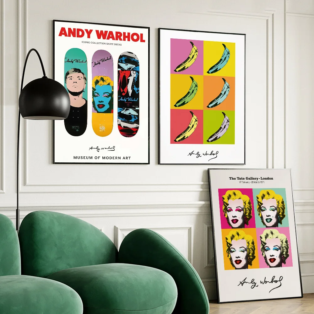 A-Andy W-Warhol Classic Vintage Posters HD Quality Wall Art Retro Posters for Home Room Wall Decor