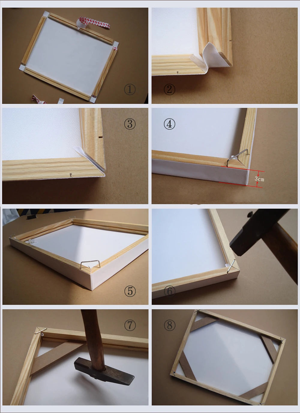 DIY Wooden Pictures Frame for Wall 20x30 30x40 40x50 Wall Art Canvas Paintings Poster Frame Wall Art Wooden Frame Home Decor