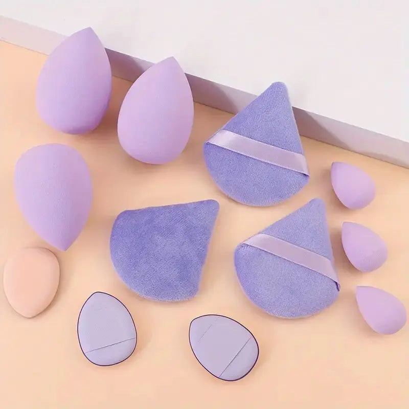 12pcs Makeup Tool Set Size Size Giant Soft Makeup Egg Makeup Powder Suitable for Base Makeup Corner Makeup Setting Novice Makeup