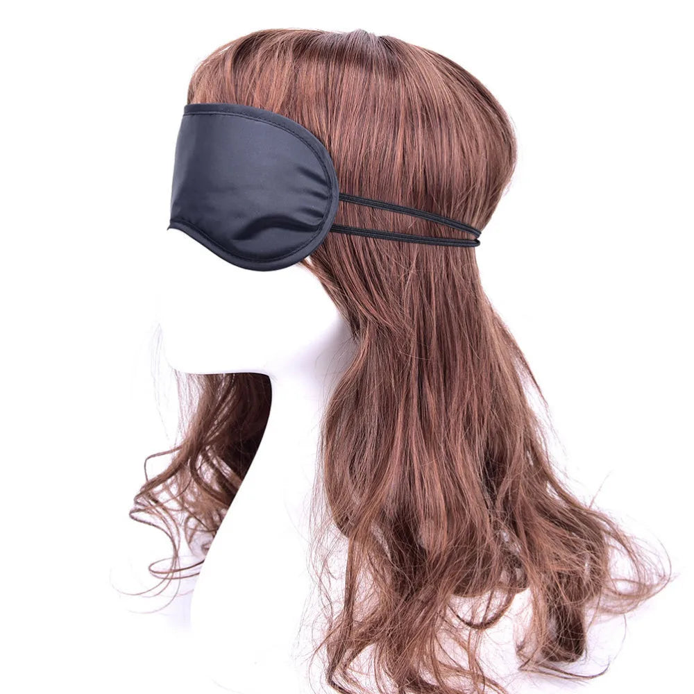 Lot de 10 masques de sommeil noirs pour voyage, bandeau pour les yeux, cache-œil, nuit, économique, anti-ronflement, cadeau, vente en gros
