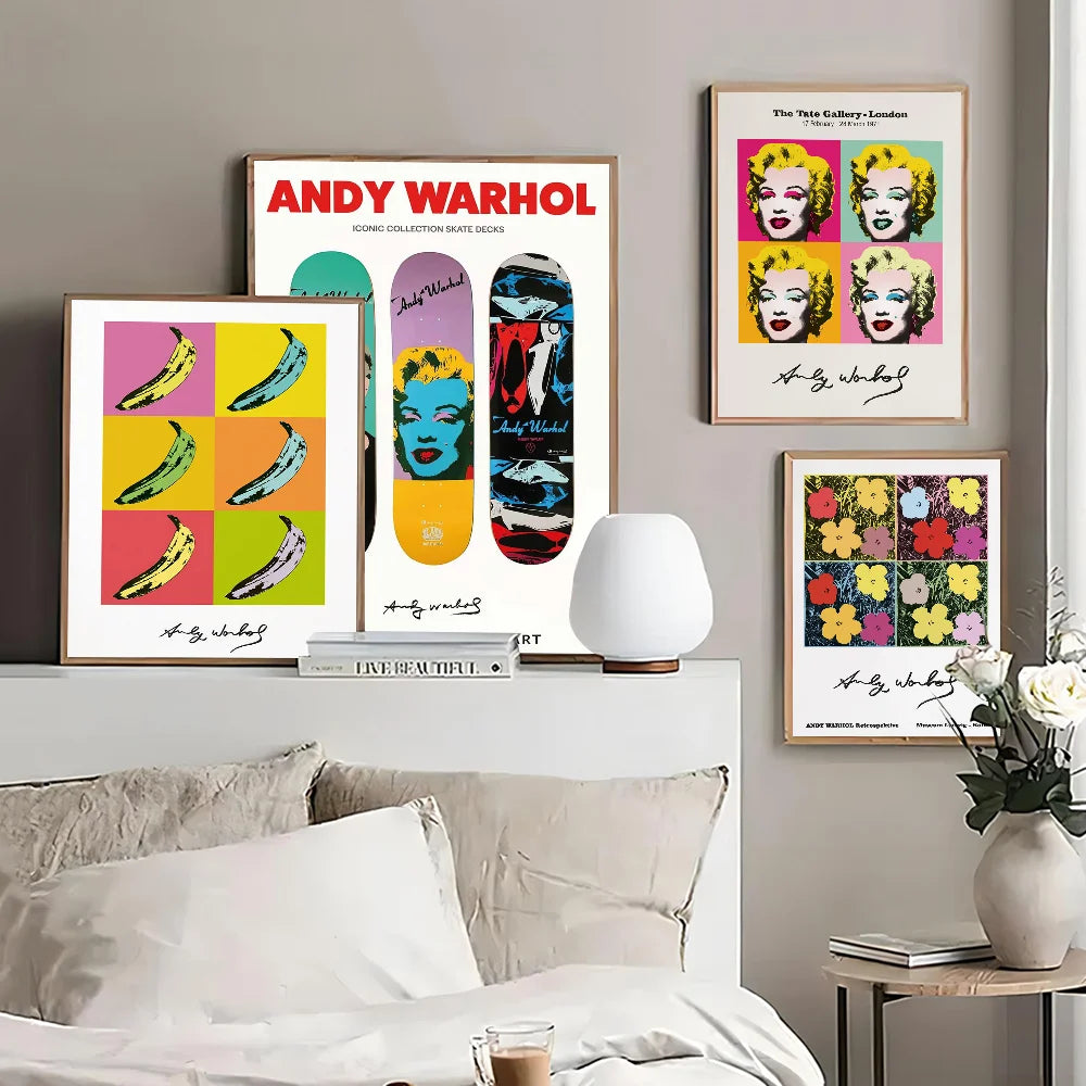 A-Andy W-Warhol Classic Vintage Posters HD Quality Wall Art Retro Posters for Home Room Wall Decor