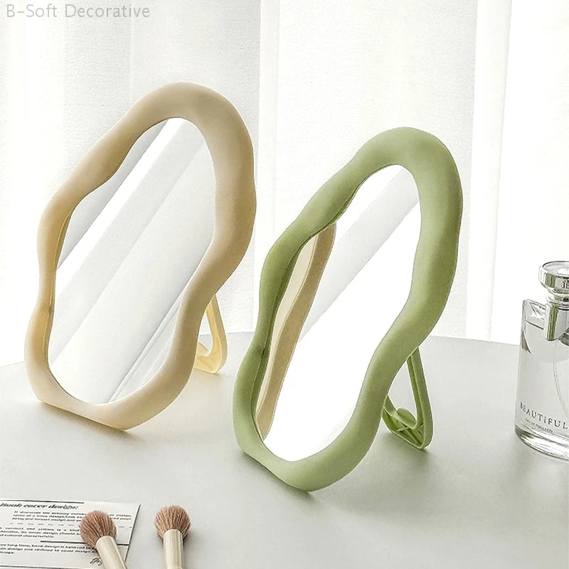Irregular Makeup Mirrors Desktop Makeup Mirror Ins Cloud Makeup Mirror Aesthetic Room Decor Woman Makeup Supplies