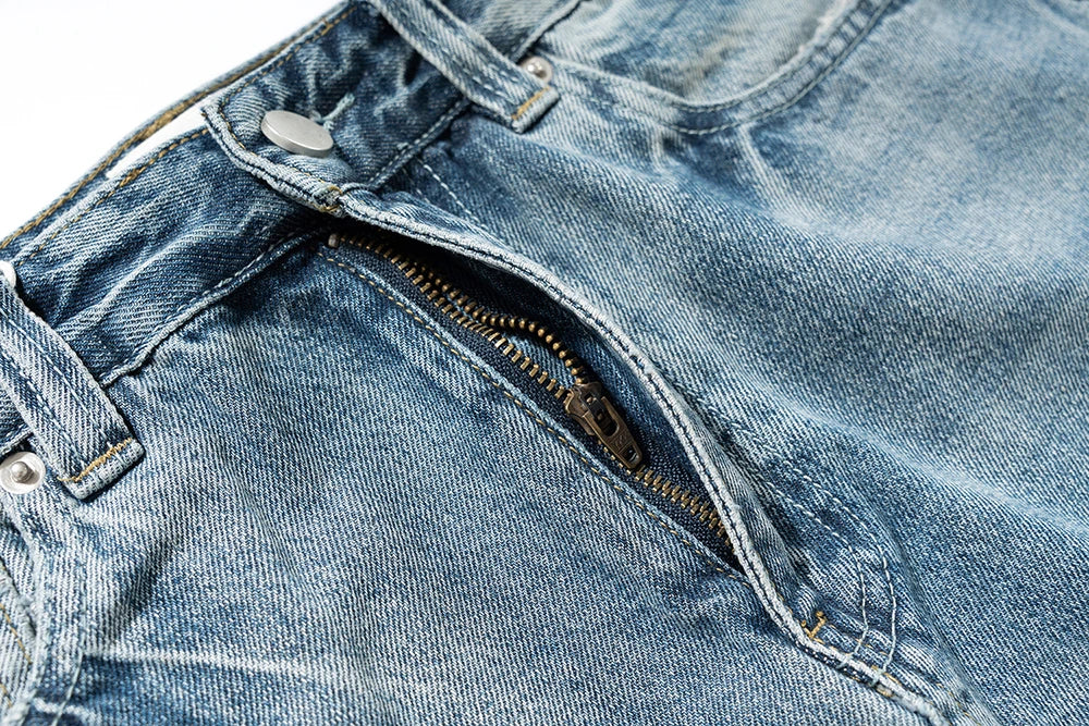 Streetwear Washed Boot Cut Blue Jeans for Men Vintage Y2k Baggy Flare Pants Unisex Pantalones Hombre Denim Trousers Oversized
