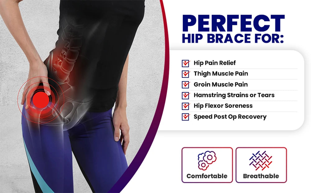 1PC Hip Support Belt Groin Support Sciatica Pain Relief Thigh Strap Compression Brace Joints Groin Arthritis Hip Protective Belt
