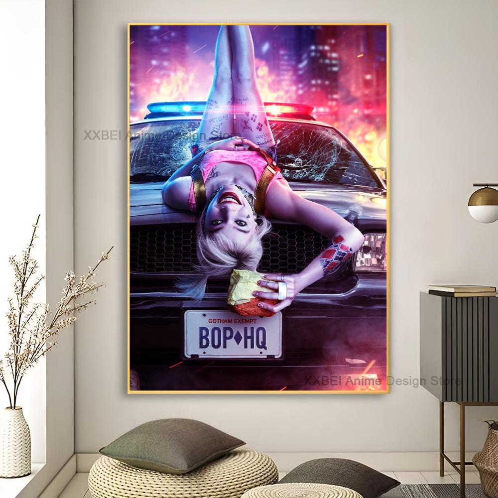 Décoration murale moderne pour la maison, affiches et autocollants H-Harley Cool Quinns, pour chambre à coucher, salle d'activités, bar, art mural à suspendre, peinture décorative