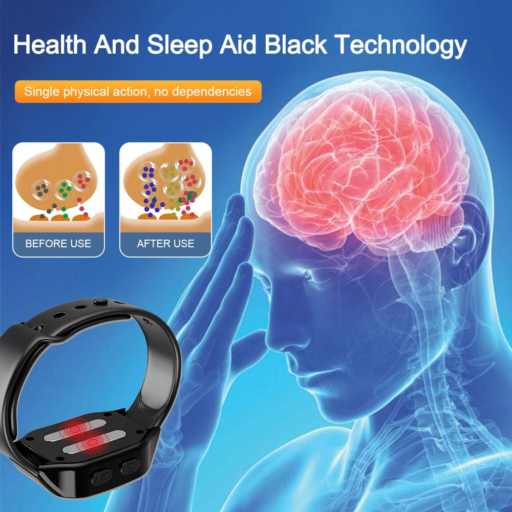 PASTSKY Intelligent Sleep Aid Watch Microcurrent Pulse Sleep Help Massager Household Wristband Anti-anxiety Insomnia Hypnosis