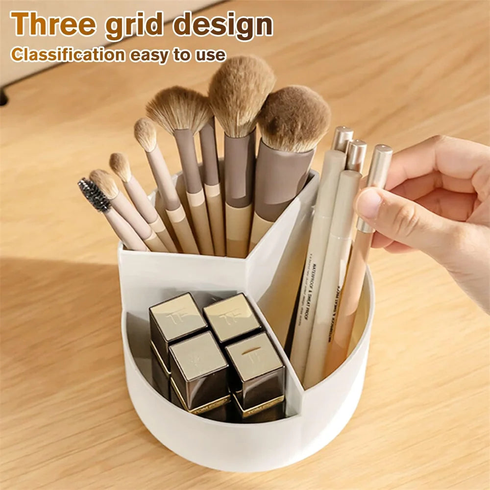 Makeup Brush Holder, 360° Swivel Makeup Brush Container, Makeup Brush Storage, Brush Holder, Makeup Brush Holder White