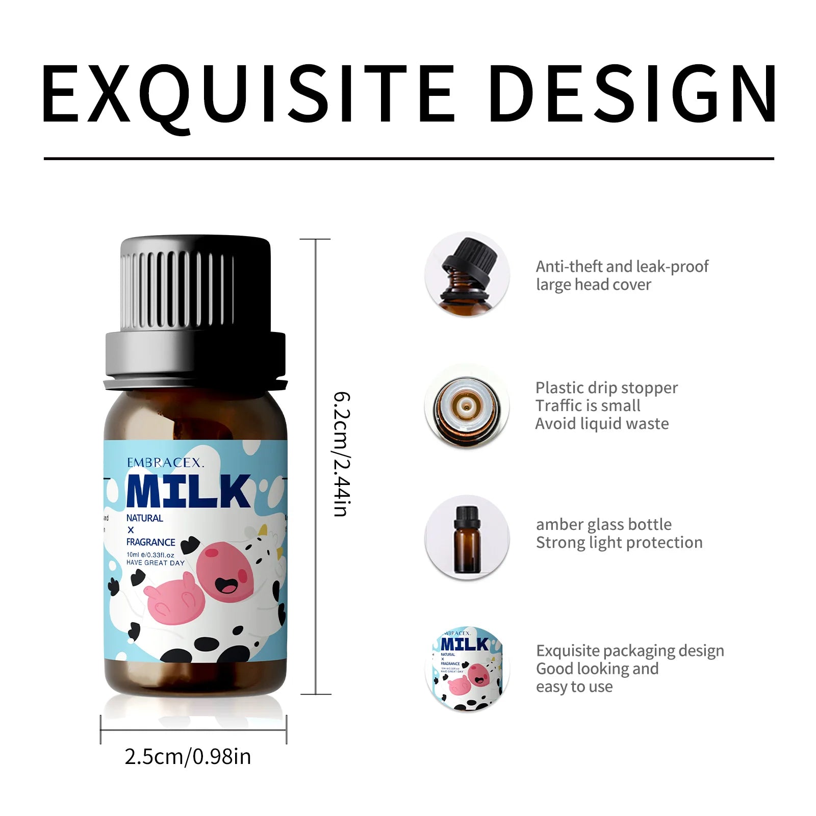 Huiles essentielles de parfum au lait 10 ml, huile d'aromathérapie longue durée, parfum pour voiture, aromathérapie pour femmes, cadeau