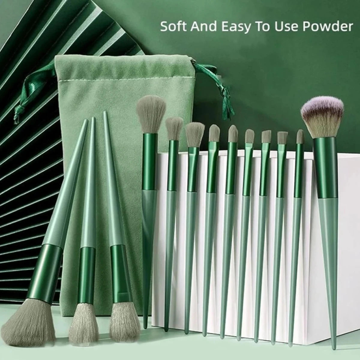 Ensemble de 13 pinceaux de maquillage, pinceau de maquillage portable, pinceau à paupières, pinceau à blush en poudre super doux, outil de maquillage