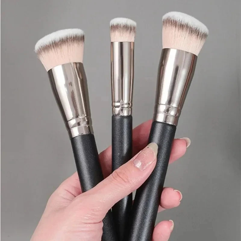Pinceaux de maquillage, fond de teint, anti-cernes, biseautés, sans couture, synthétiques, anti-cernes, liquides, crèmes, pinceaux de contouring, outil de beauté