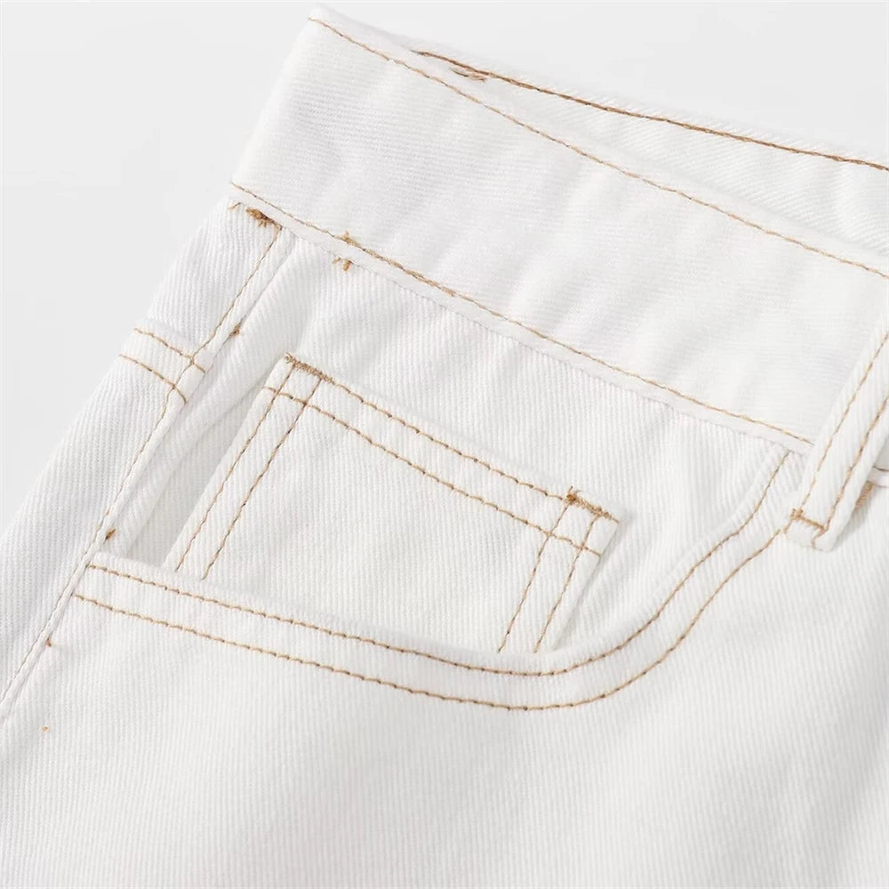 New Women's Clothing Versatile, Fashionable, High Waist, Design Sense, Slim Curled Hem, Jeans for Women