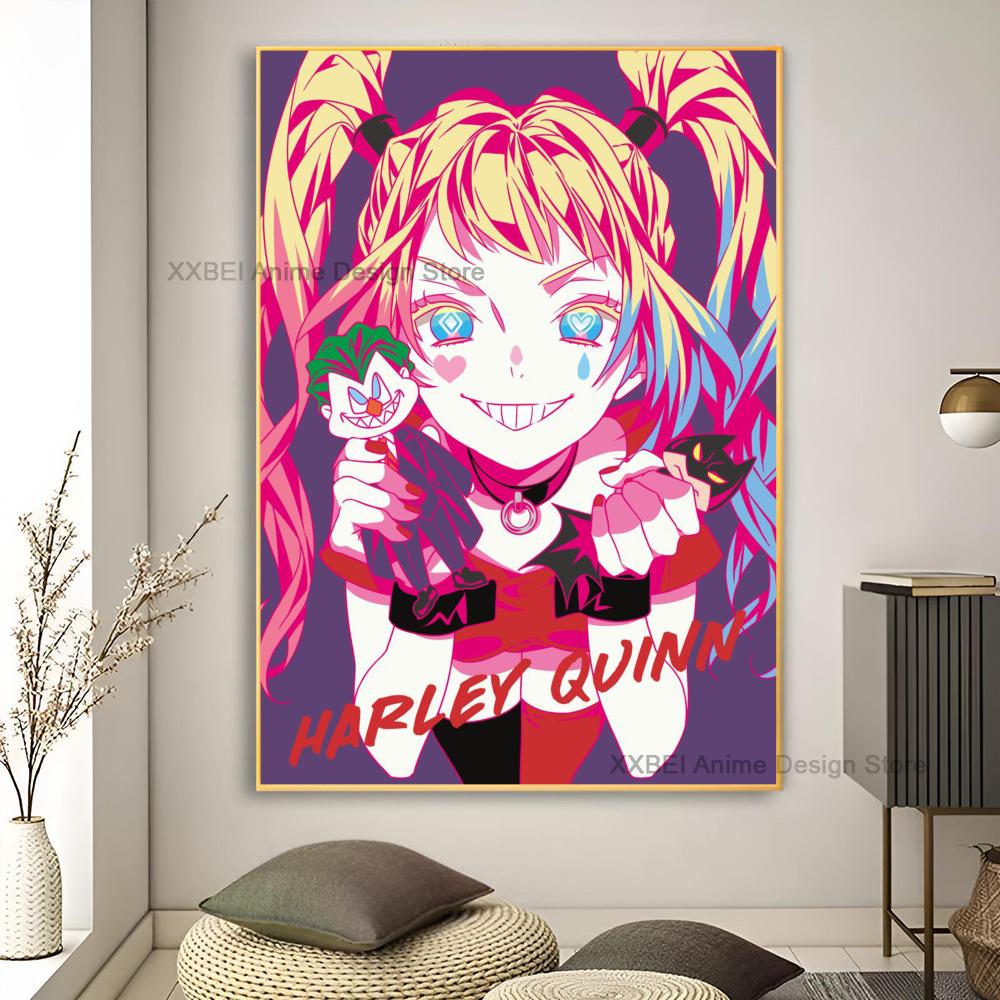 Décoration murale moderne pour la maison, affiches et autocollants H-Harley Cool Quinns, pour chambre à coucher, salle d'activités, bar, art mural à suspendre, peinture décorative