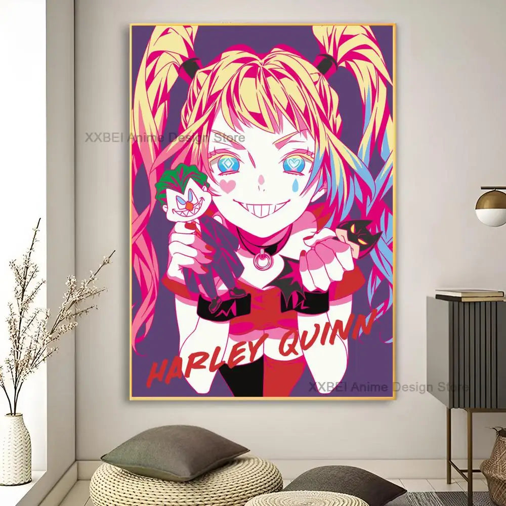 Décoration murale moderne pour la maison, affiches et autocollants H-Harley Cool Quinns, pour chambre à coucher, salle d'activités, bar, art mural à suspendre, peinture décorative