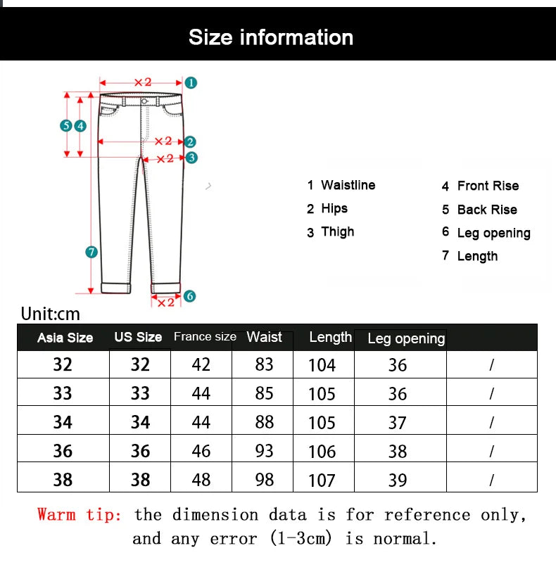 New Men Classic Jeans Jean Homme Pantalones Hombre Men Mannen Soft Black Biker Masculino Denim Overalls Mens Pants Size 30-38