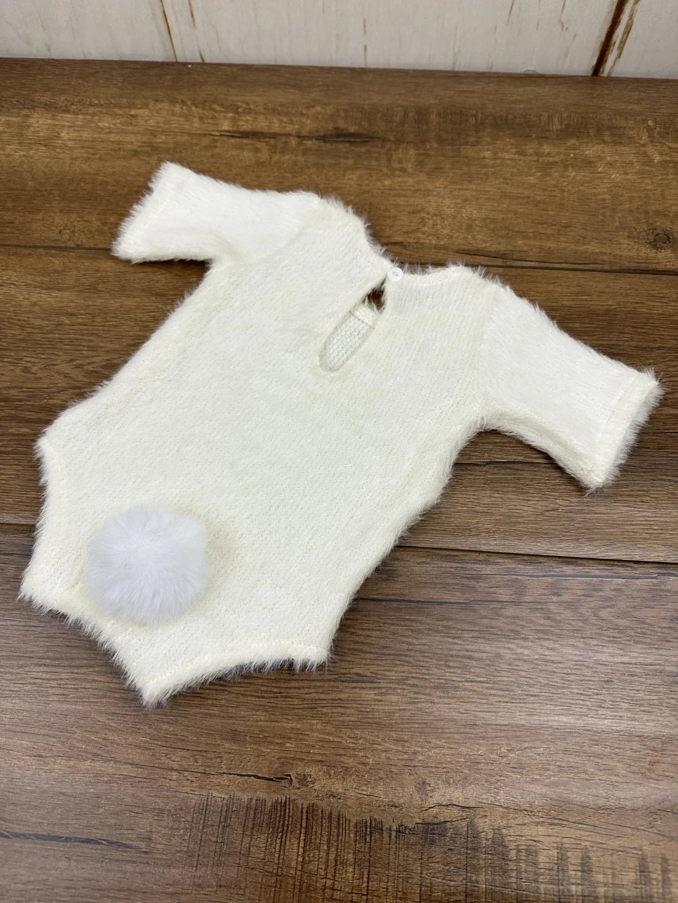 Newborn Day Photography Clothing Baby Cute Bunny Photography Clothing Set Baby Handmade Knitwear Growth Souvenir