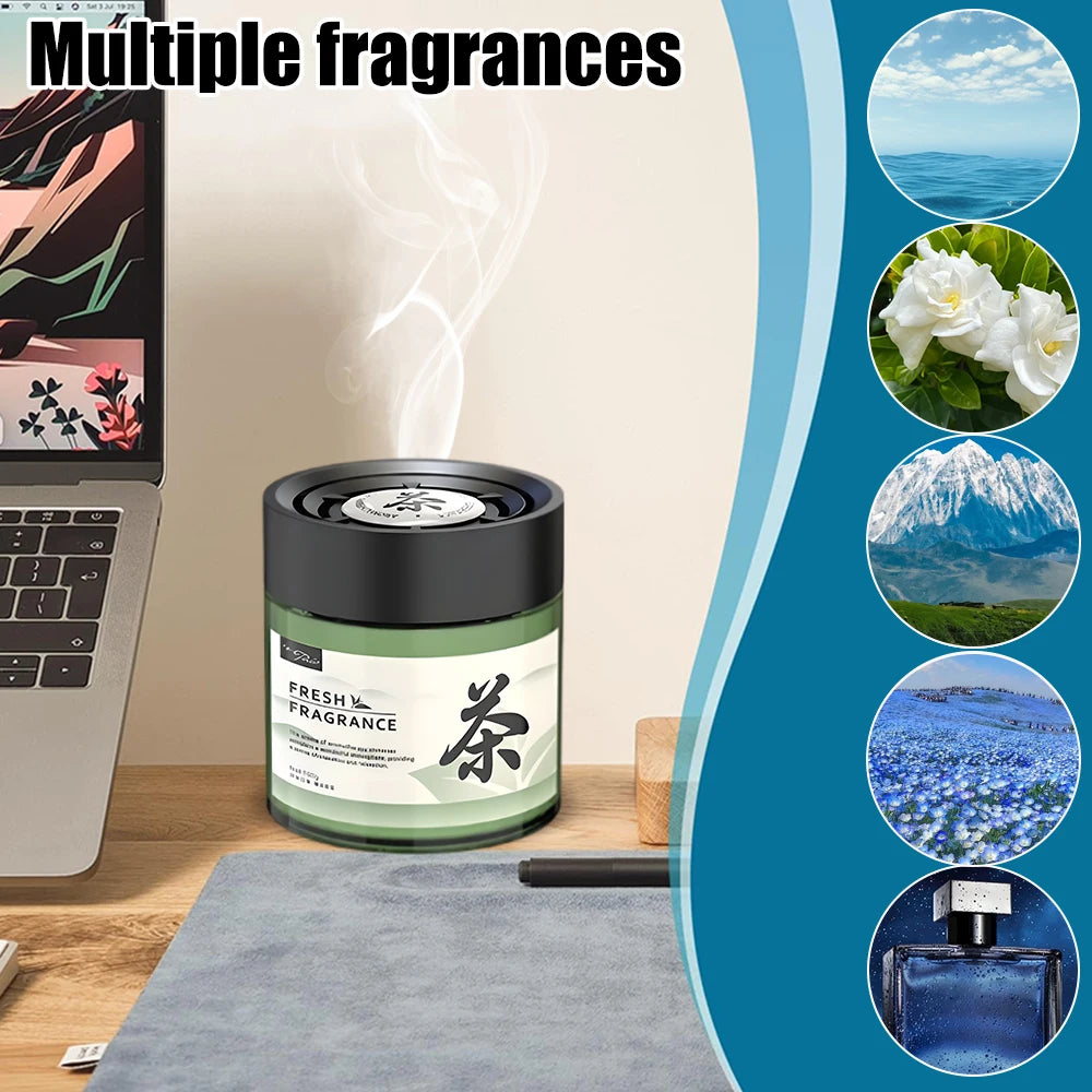 Car Aromatherapy Solid Balm Long Lasting Fragrance Car Dashboard Cup Groove Tea Aroma Ornament Interior Deodorant Air Freshener