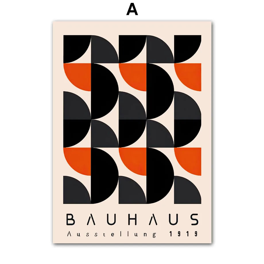Bauhaus Geometric Lines Rainbow Wall Art Posters Prints Nordic Abstract Canvas Painting Hotel Bar Pictures For Living Room Decor
